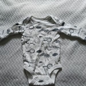 Carter's Black and White Animal Print Bodysuit